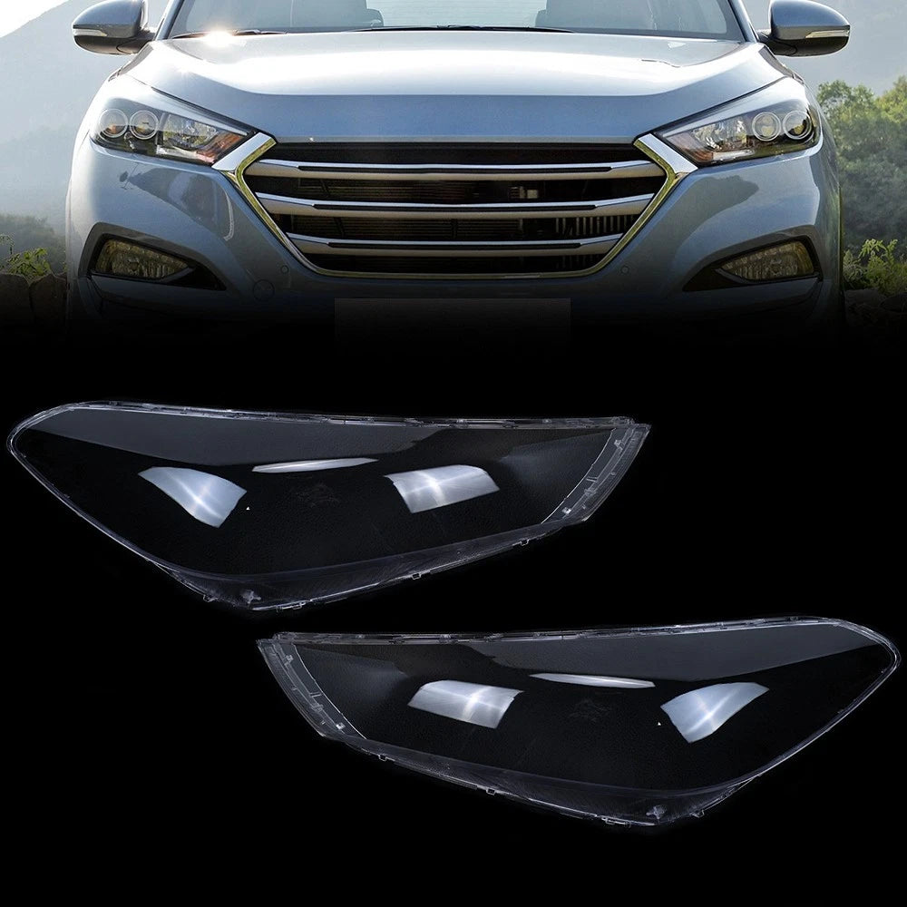 Set of 2 Headlight Lens Covers for Hyundai Tucson (2015–2018)