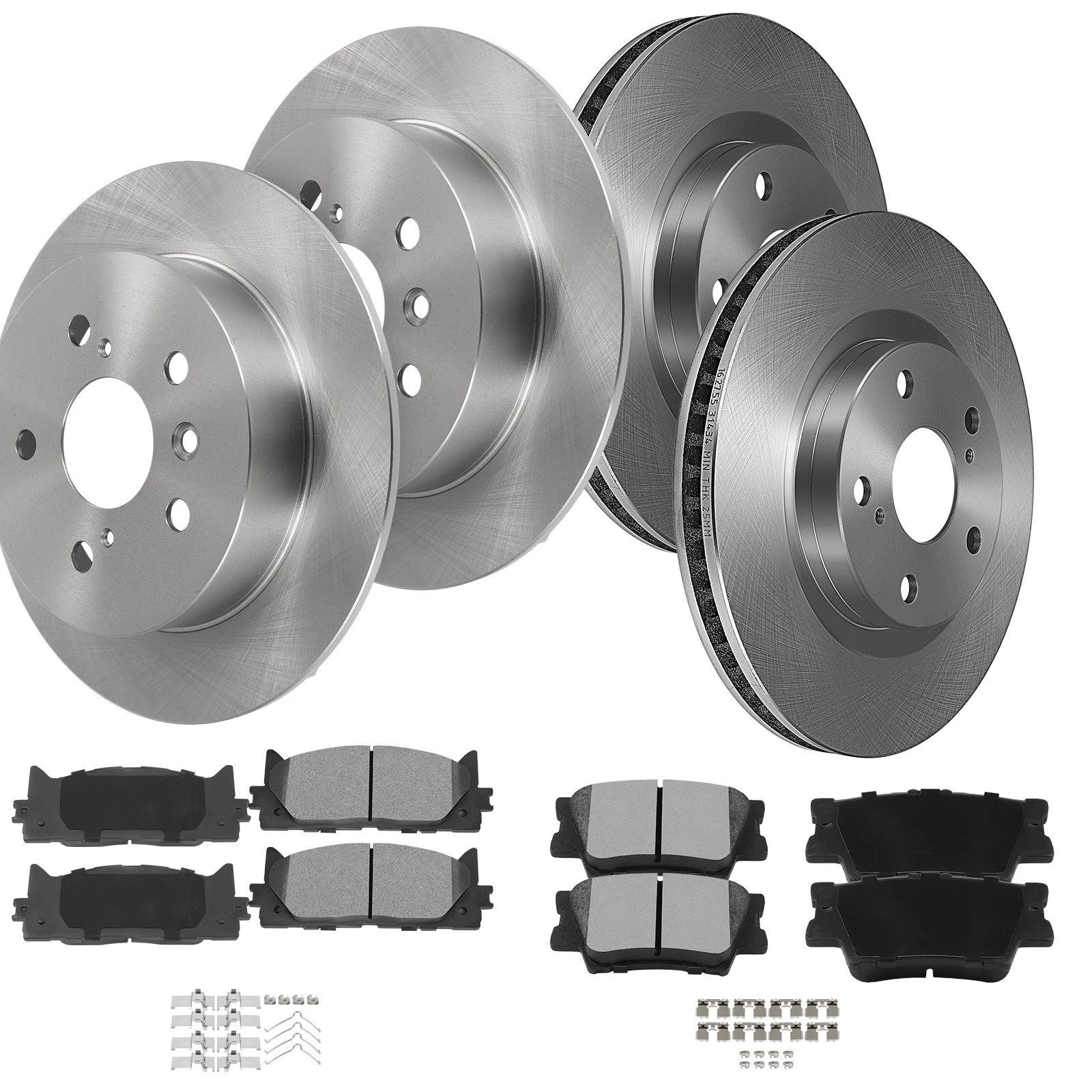 Front & Rear Rotors & Ceramic Pads for Toyota Camry, Lexus ES350