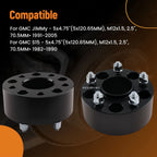2X Wheel Spacers 2.5" 5x4.75 for Chevrolet Blazer S10 (1983–2005) M12x1.5 70.5mm