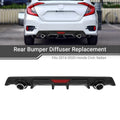 Matte Black Rear Bumper Diffuser Lip for Honda Civic (2016–2020)