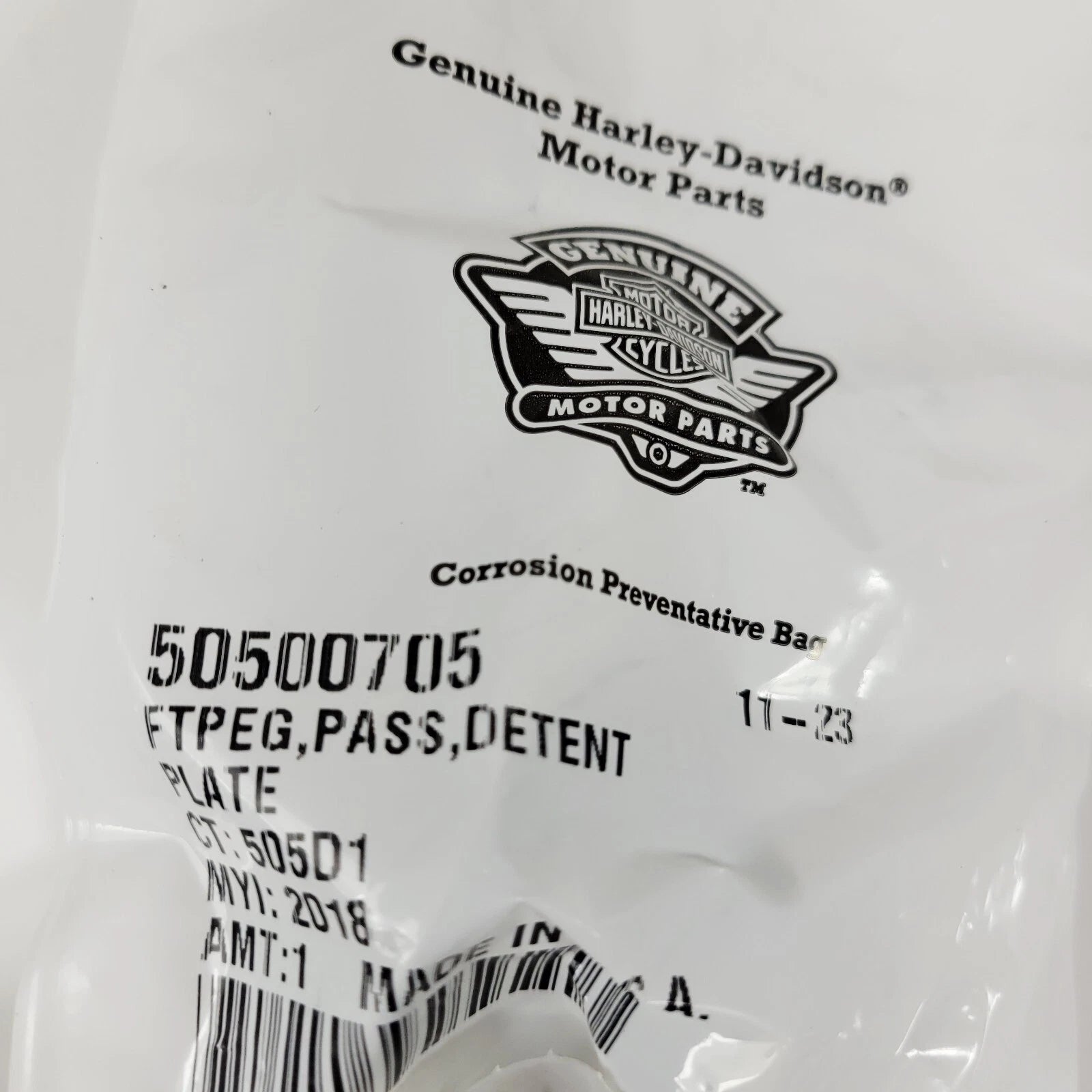 Footpeg Passenger Detent Plate for Harley-Davidson (50500705)