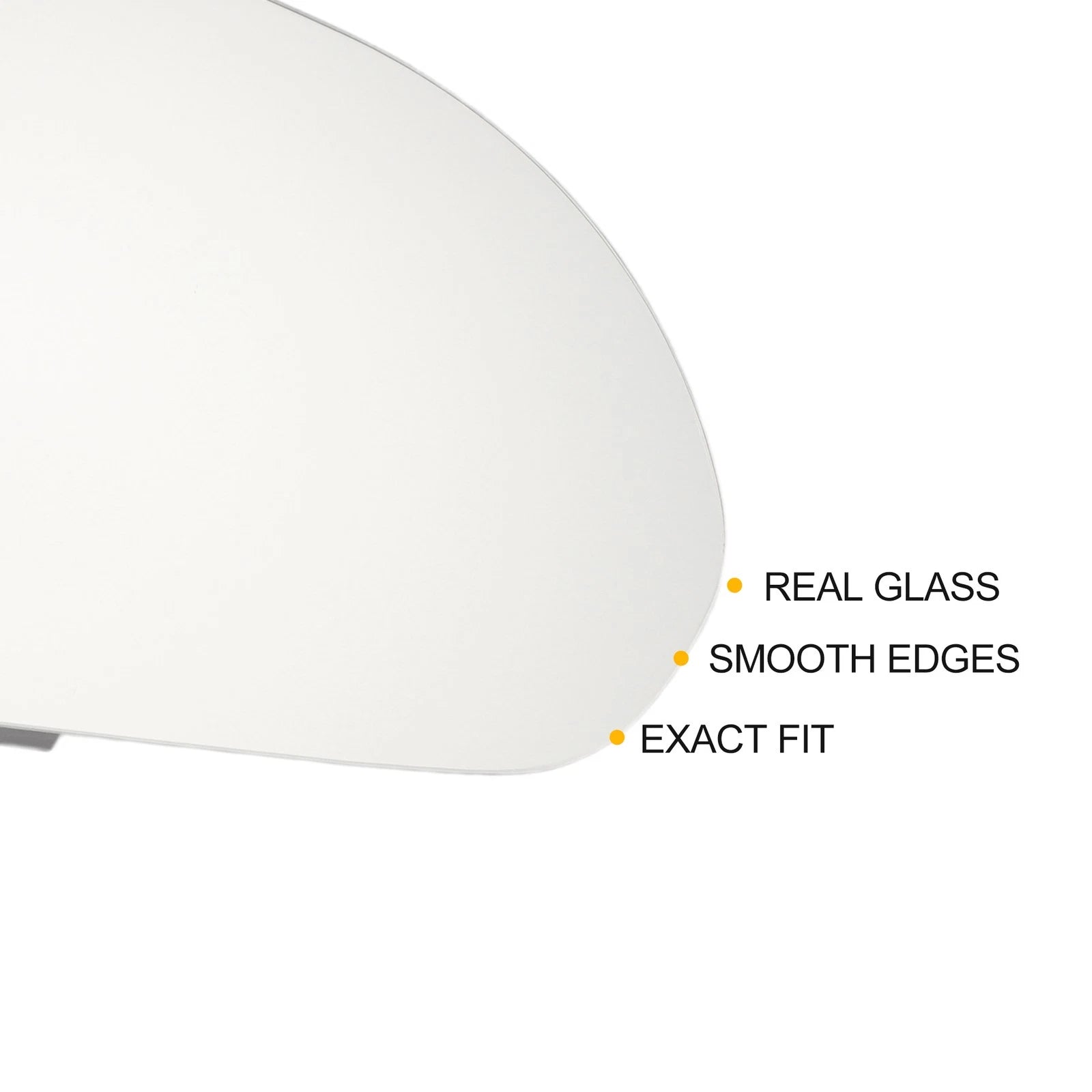 Heated Left Side White Mirror Glass for Hyundai Elantra (2015–2018)