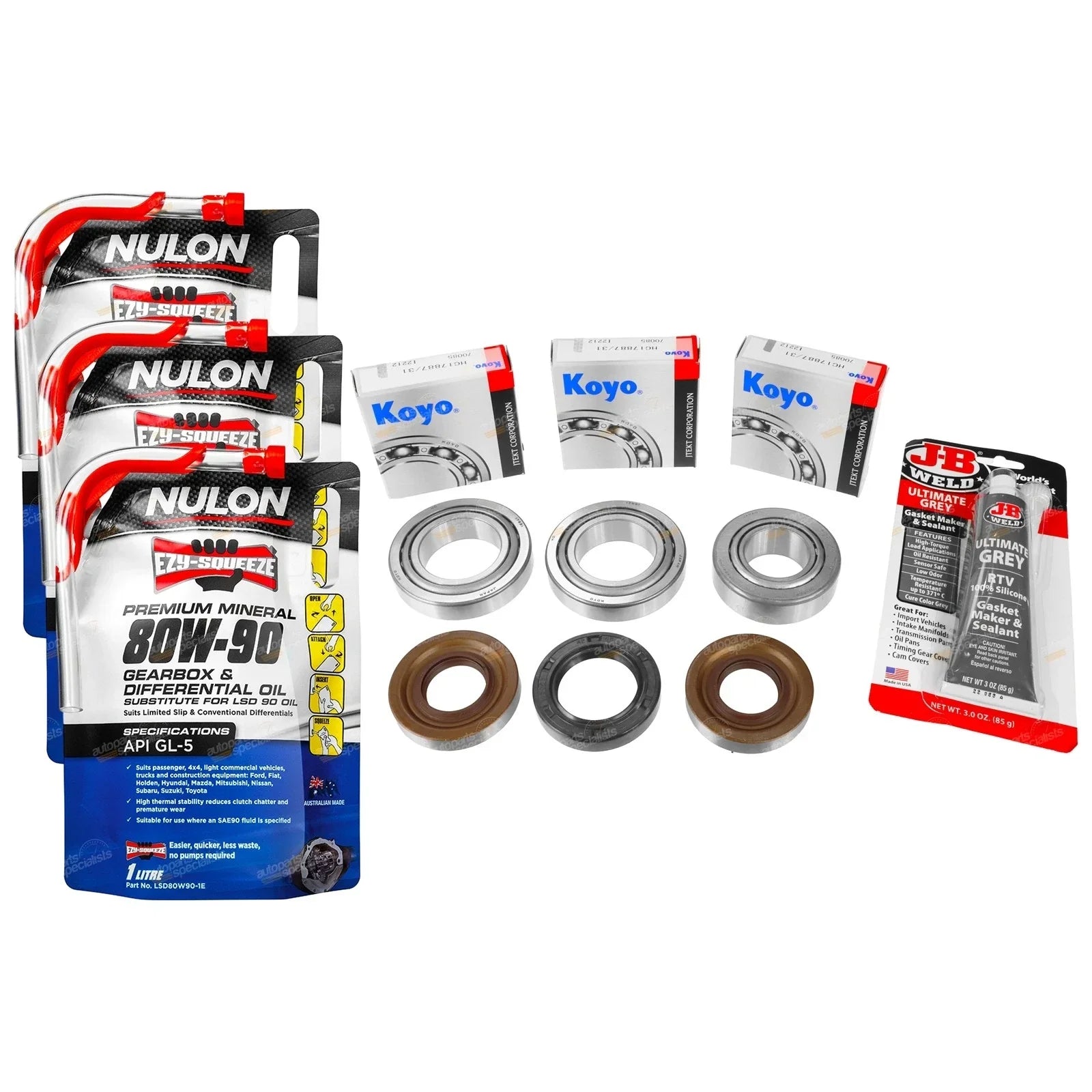 Rear Diff Bearing, Seals & Oil Kit for Mitsubishi Challenger (1997-2007)