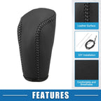 1 Pcs Gear Shifting Knob Cover for Hyundai Verna (2010–2014) Faux Leather Black 726215795974