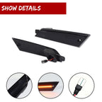 2X Smoke Amber LED Front Side Marker Lights for Ford Mustang (1979–1986)