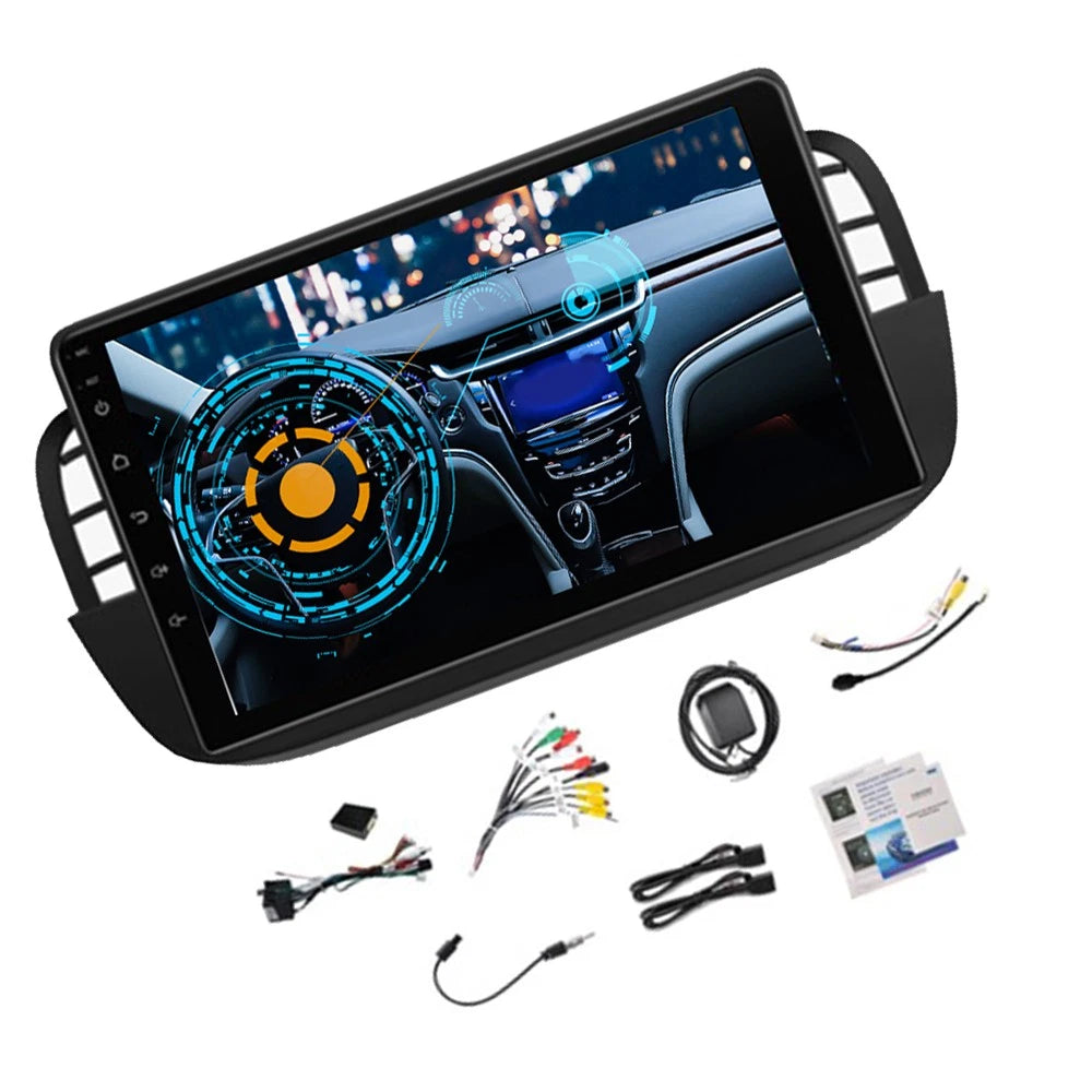 Android 15 Car Stereo 2+64GB for Fiat 500 (2007–2015) CarPlay GPS WIFI