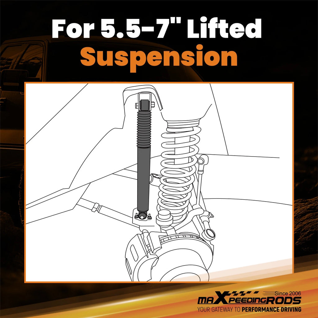 2X Front Lift Shock for Ram 2500 3500 4WD (2003-2025) 5.5-7" Lift Kit