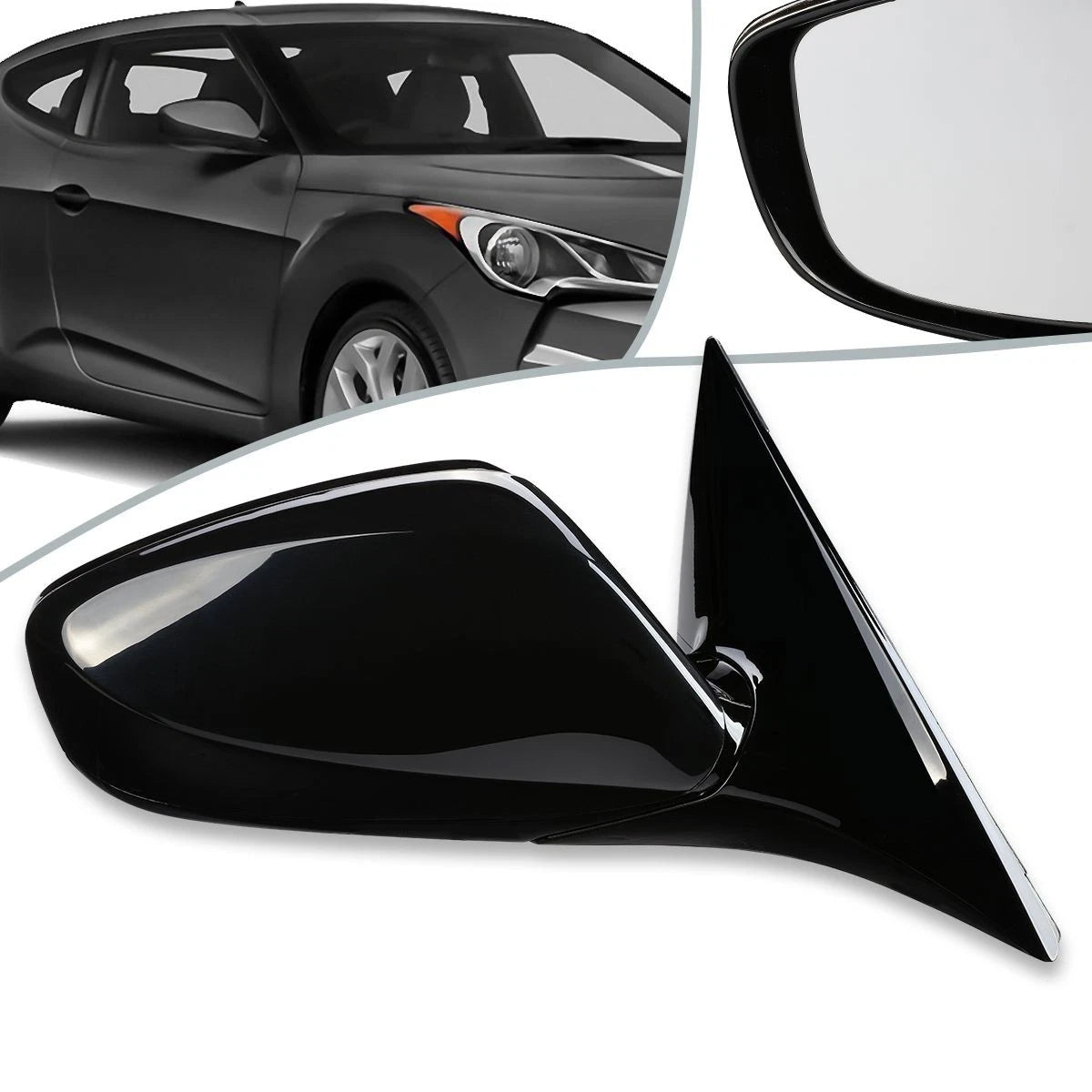 Power+Heat Side View Door Mirror Right for Hyundai Veloster (2012–2014) HY1321194