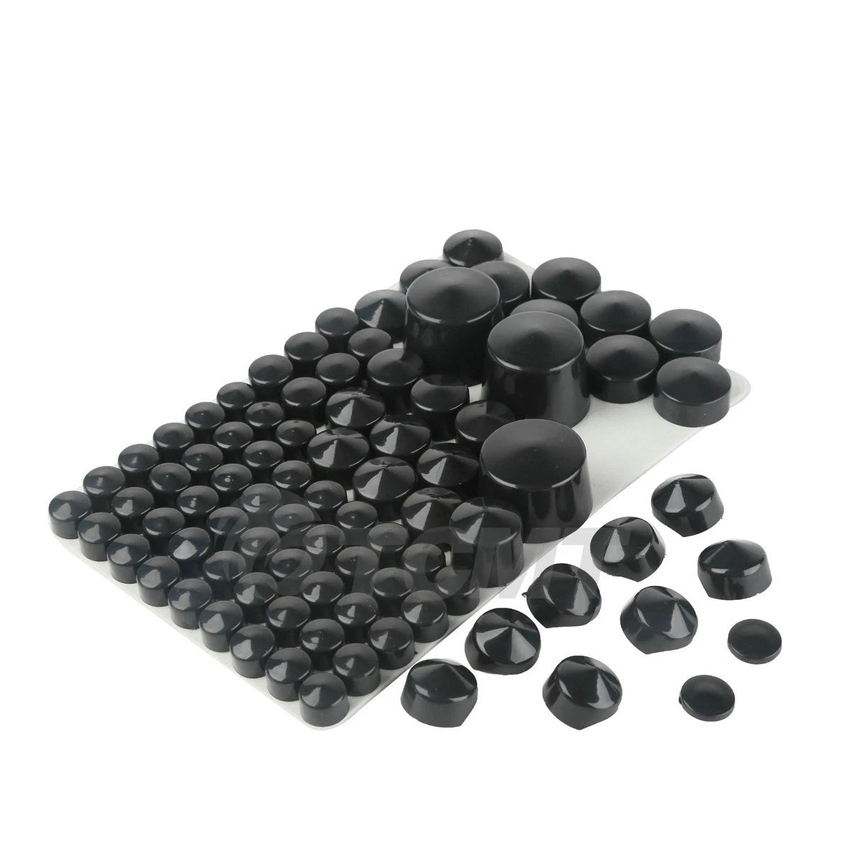 Set of 4 Black ABS Bolt Toppers Caps for Harley Softail Twin Cam (1984–2006)