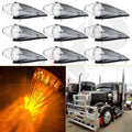 9pcs Amber LED Cab Marker Lights for Peterbilt Truck 