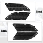 Pair Left Right Fog Light Grille Black for BMW 328i (2009 - 2010)