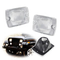 Clear Front Bumper Turn Signal Parking Light Housings for Jeep Wrangler (1987–1995)
