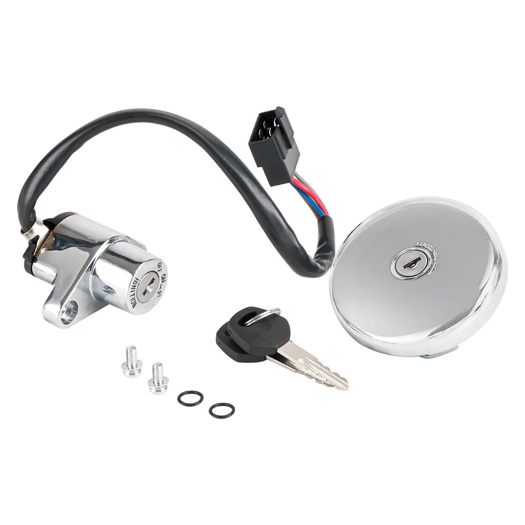 Ignition Switch & Fuel Tank Cap for Kawasaki Vulcan 500 LTD 800 Classic (2001–2009)