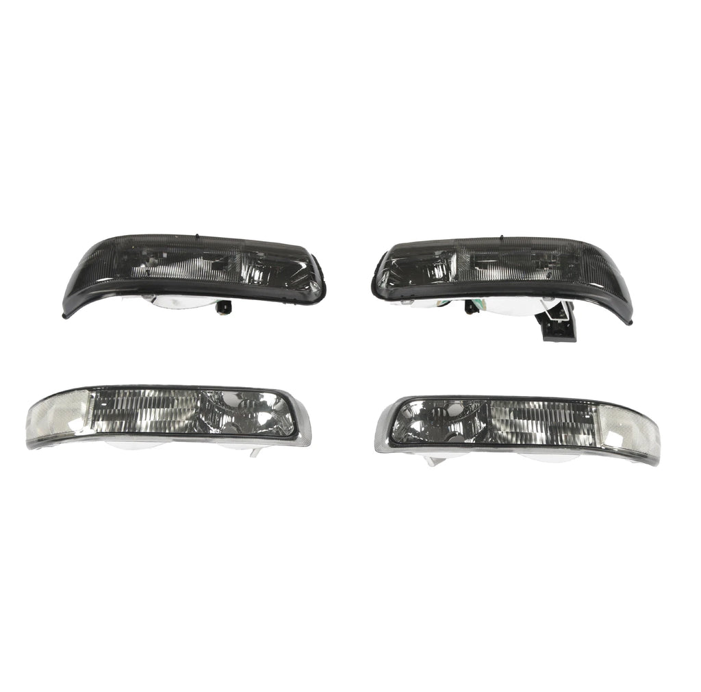 Pair Headlights for Chevy Silverado Tahoe Suburban (1999–2006) Black