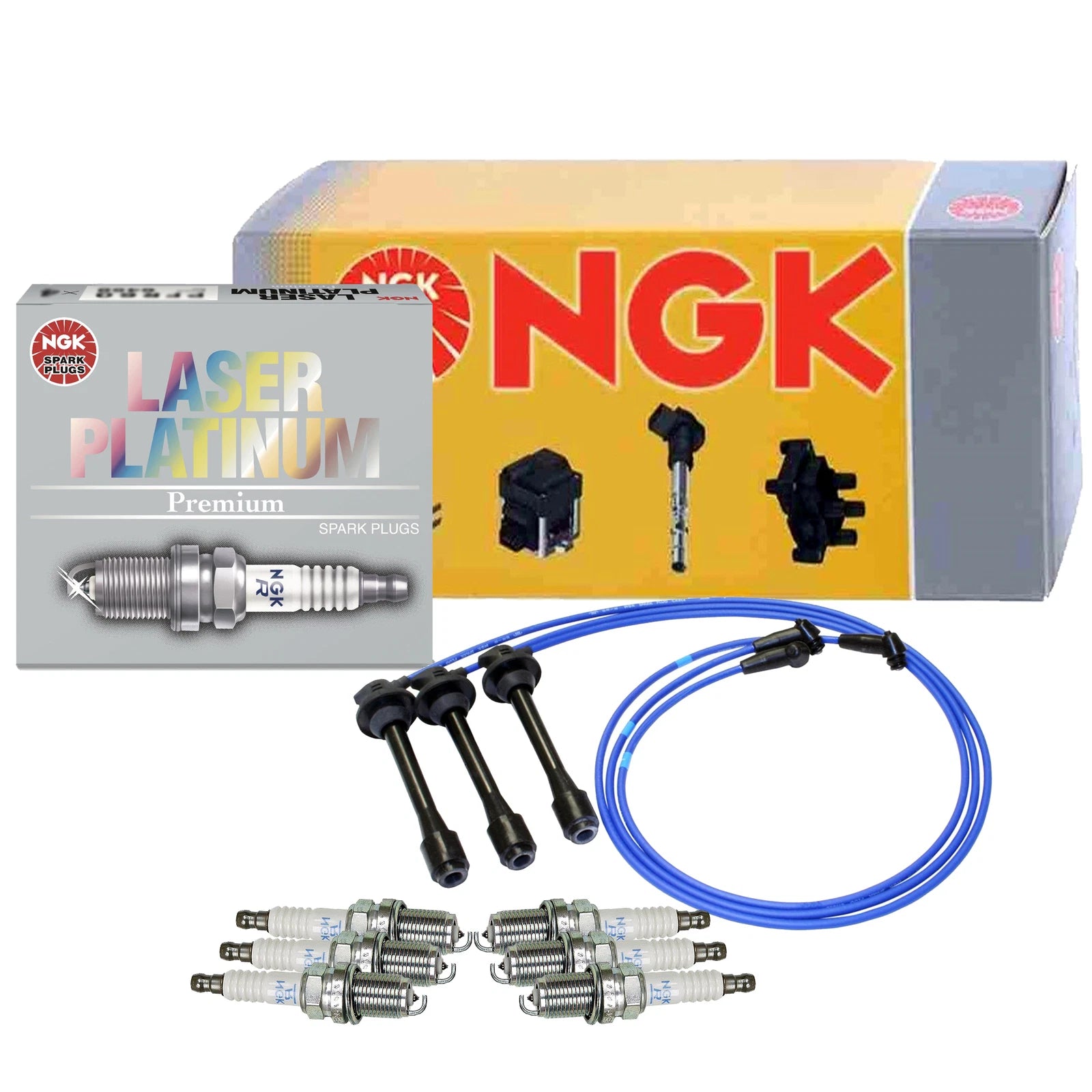 Set of 6 NGK Laser Platinum Spark Plugs for Lexus Toyota 3.0 V6 1MZ-FE
