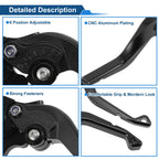 Adjustable Short Brake Clutch Levers for Honda VFR750 (1991–1997) Black 1 Pair