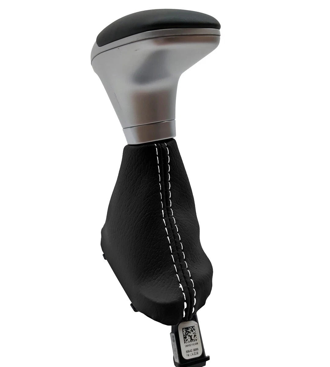 Leather Automatic Shift Boot Cover for Dodge Challenger (2015–2020) White Stitch