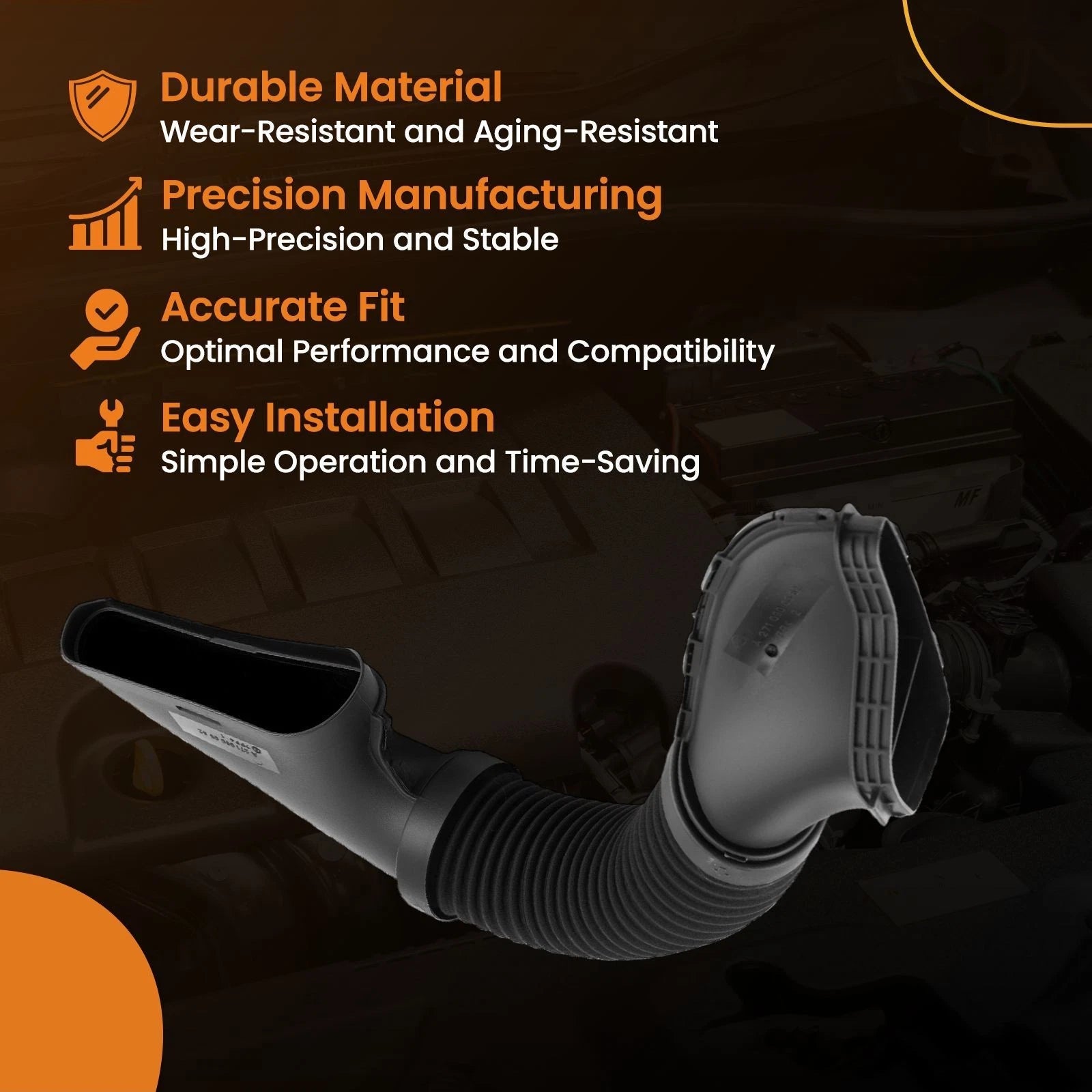 Air Duct Hose Tube Boot for Mercedes-Benz C180 (2010–2012) A2710900582
