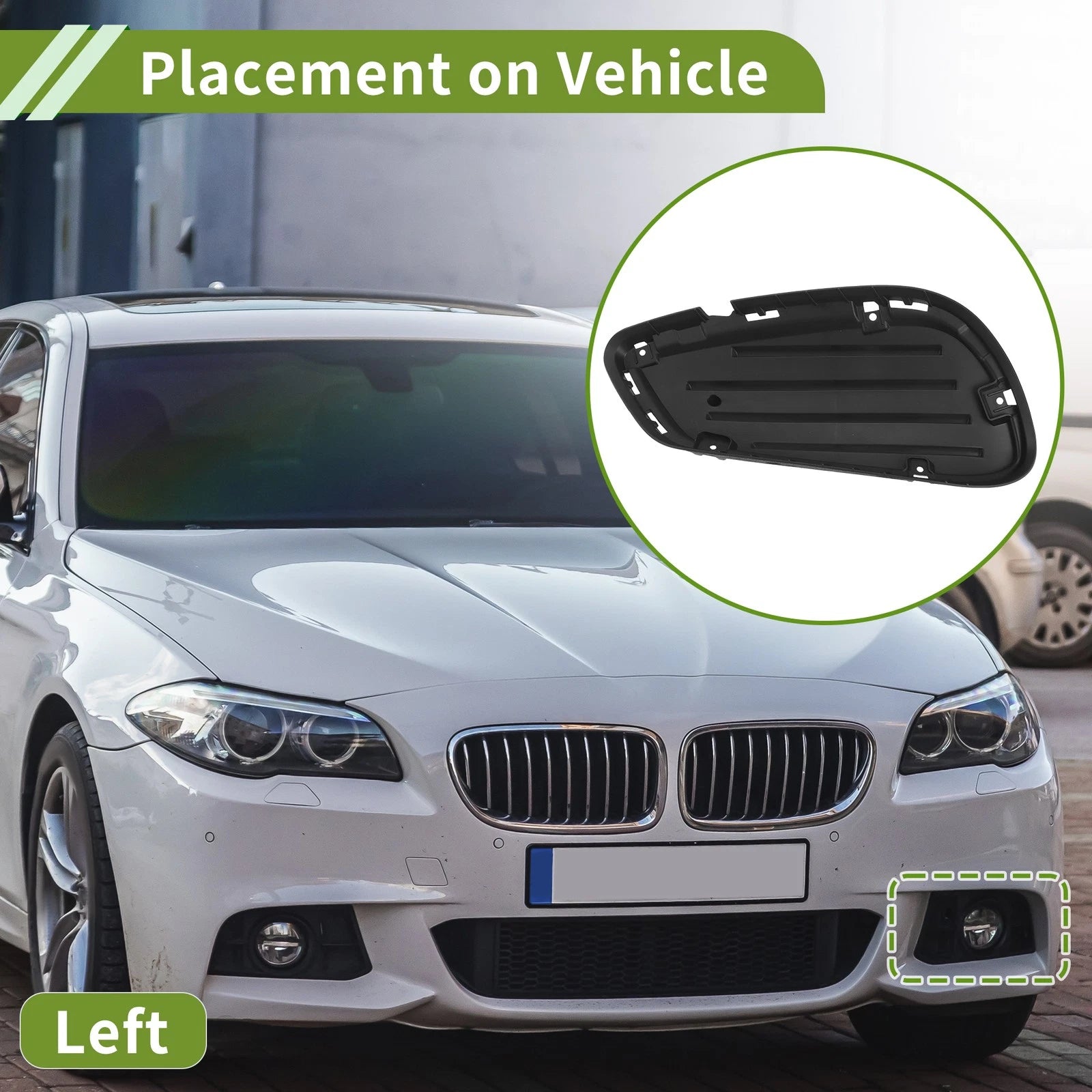 1pc Fog Light Grill for Mercedes-Benz E-Class (2014–2016) No. 2128852723