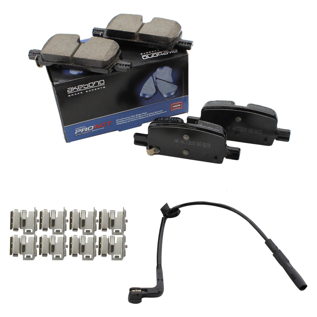 Set of 4 Akebono ProACT Rear Ceramic Brake Pads for Cadillac Chevrolet GMC