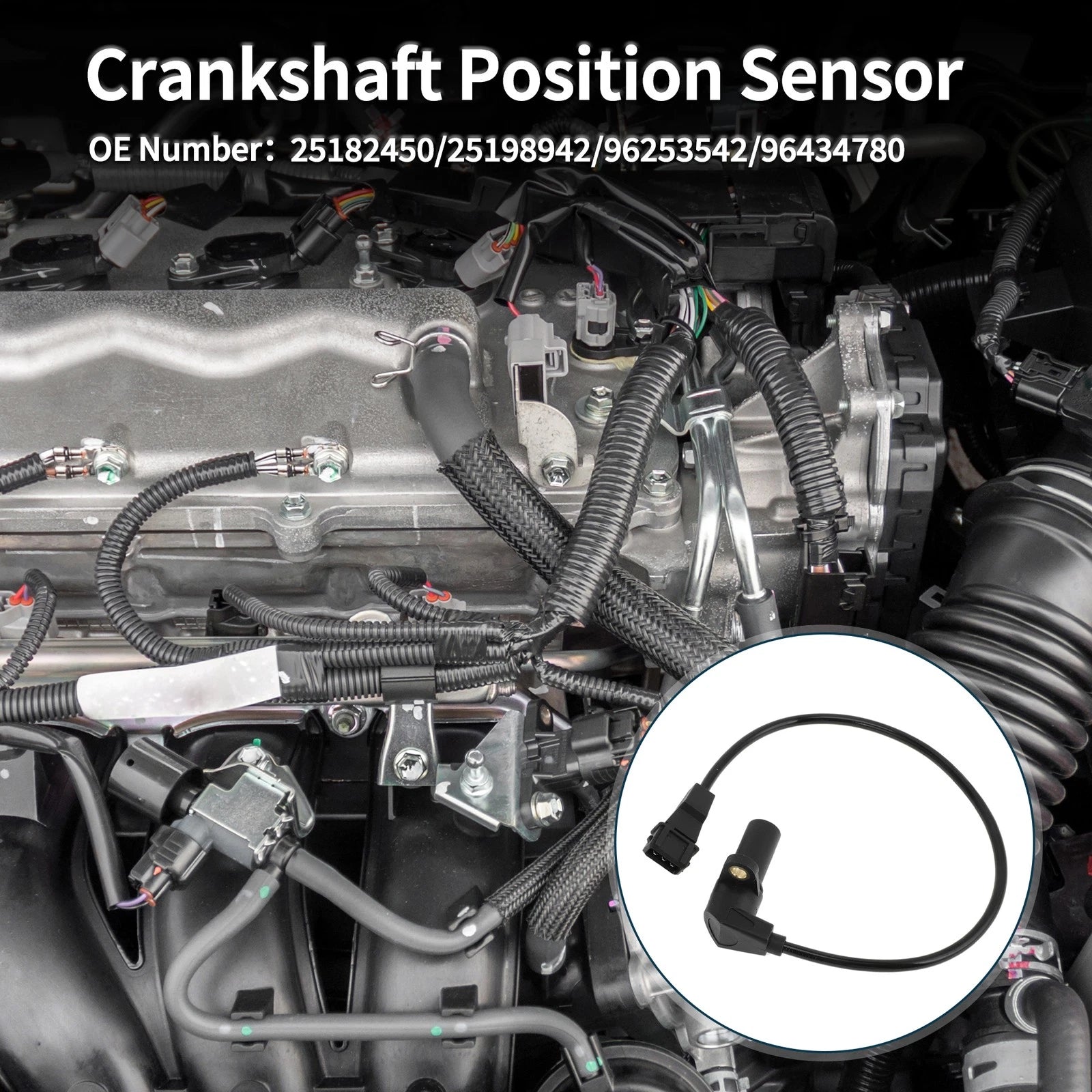 Crankshaft Position Sensor for Chevrolet Aveo 1.6 (2004–2006) No. 25182450