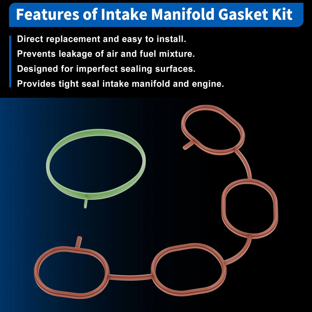 Set of 2 Engine Intake Manifold Gaskets for Nissan Versa (2009–2020) No.MS97359