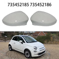 Mirror Cover for Fiat 500 (2007–2023) ABS White 22.5x10.5x11.5CM