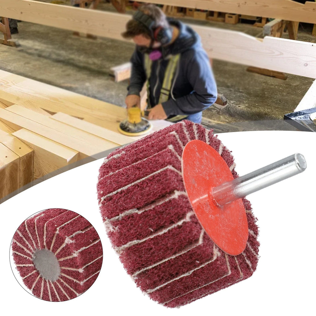 Polishing Flap Wheel Set of 2 for Universal Use (40/50mm, 6mm Shank)