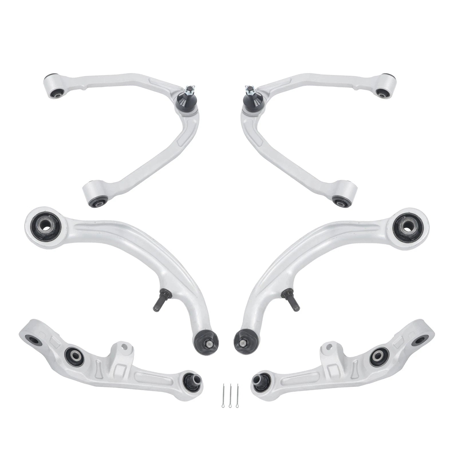 Set of 6 Control Arms with Ball Joints for Nissan 350Z Infiniti G35 (2003–2009)