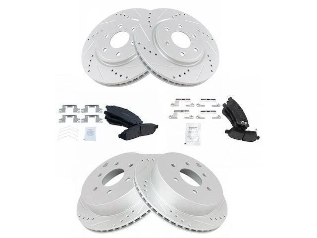 Front and Rear Brake Pad and Rotor Kit for Suzuki Equator (2009–2012) WF314RX