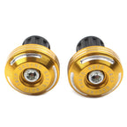 Handlebar Grips & End Cap Plugs for Dirt Bike (7/8'', Gold, CNC)
