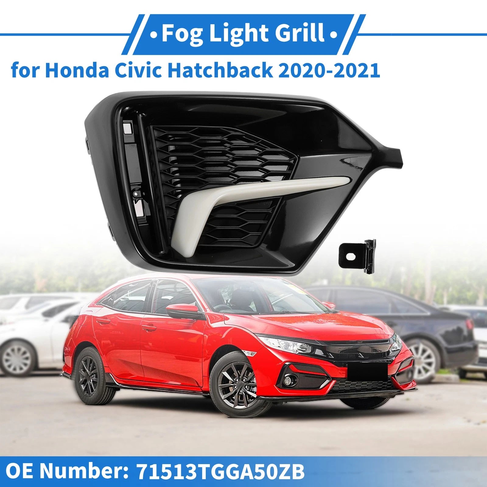 Rear Right Fog Light Grill No. 71513TGGA50ZB for Honda Civic Hatchback (2020–2021)