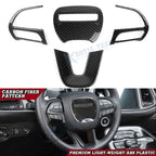 Carbon Fiber Style Driver Side Control Cover for Dodge Challenger/Charger (2015–2019)