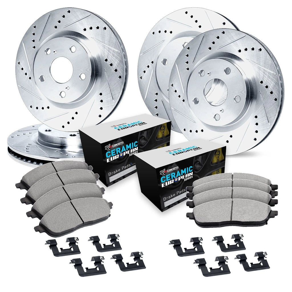 Set of 4 Brake Disc and Pad Kits for BMW 320 (2012–2015)