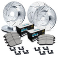 Set of 4 Brake Disc and Pad Kits for BMW 320 (2012–2015)