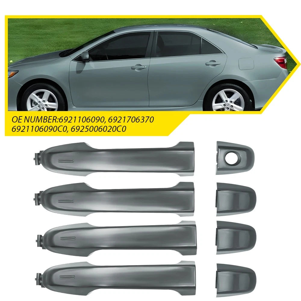 Set of 4 Magnetic Gray Metallic Door Handles for Toyota Camry (2012–2017)