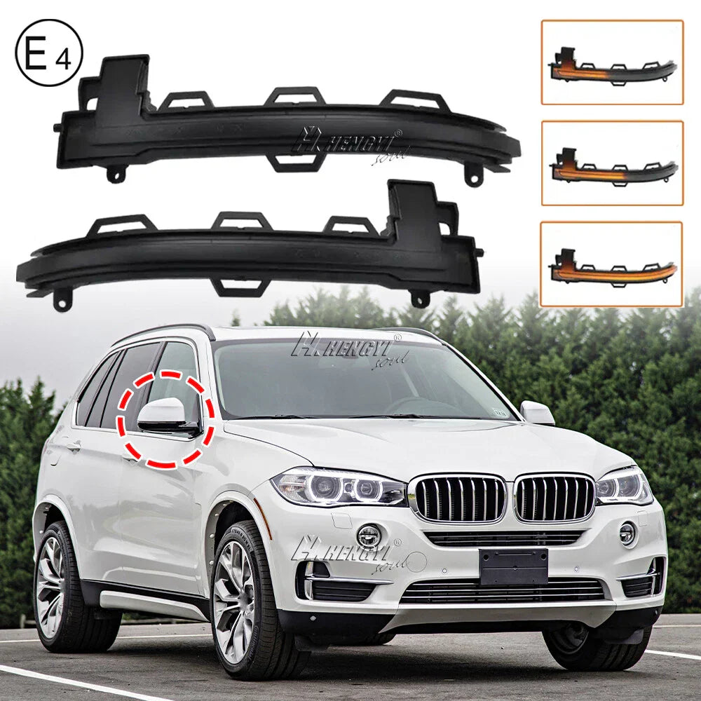 Dynamic Side Mirror Turn Signal Light for BMW X5/X6 (2014–2017)