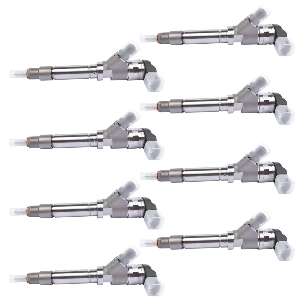 Set of 8 Diesel Fuel Injectors for GM Silverado 2500 3500 4500 (2007–2010)