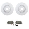 Set of 4 Bosch Blue Ceramic Disc Brake Pads & 340mm Rotors for S3 CC GTI Jetta