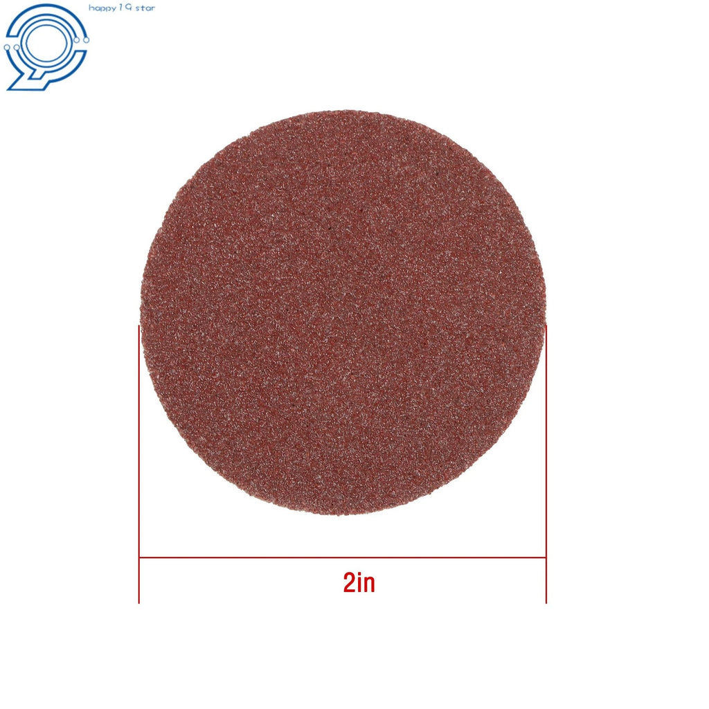 50PCS 2 Inch Aluminum Oxide Sanding Discs for Die Grinder (120 Grit)