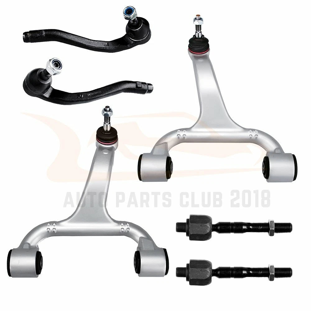 Set of 6 Front Upper Control Arms & Tie Rods for Benz ML320 ML350 ML430 (1998–2005)