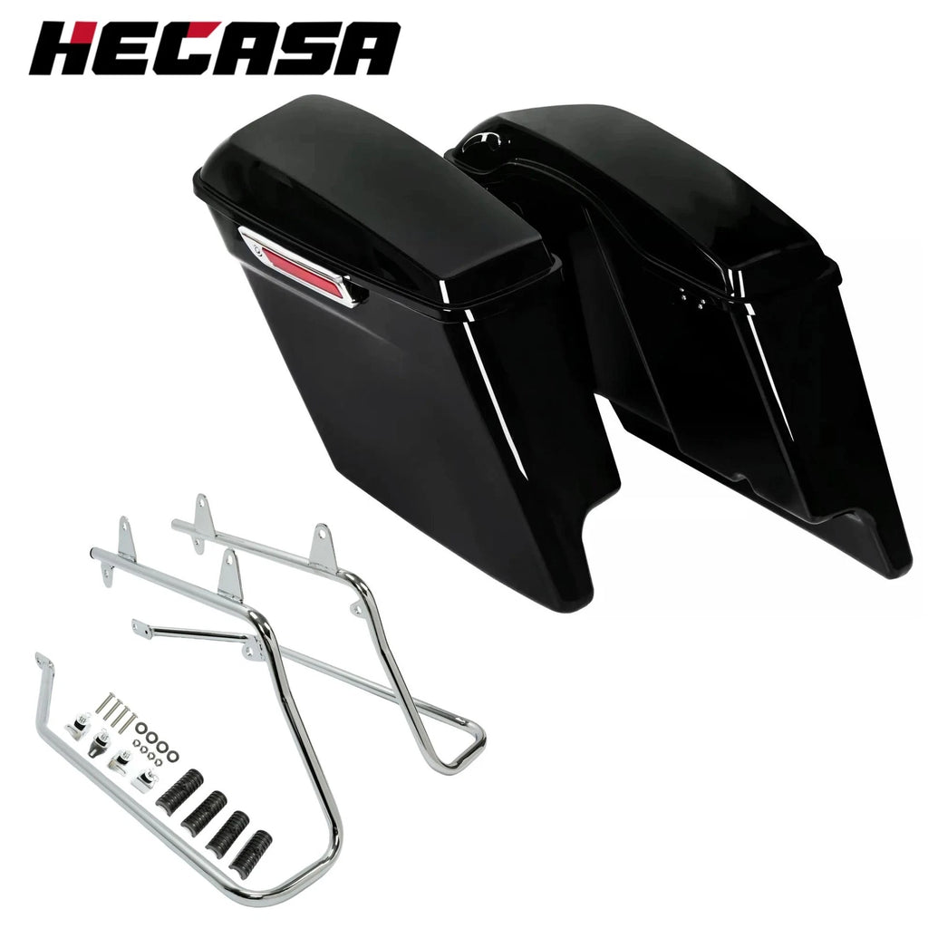 5" Stretched Saddle Bag Conversion Brackets for Harley Softail Deluxe (YYYY–YYYY)