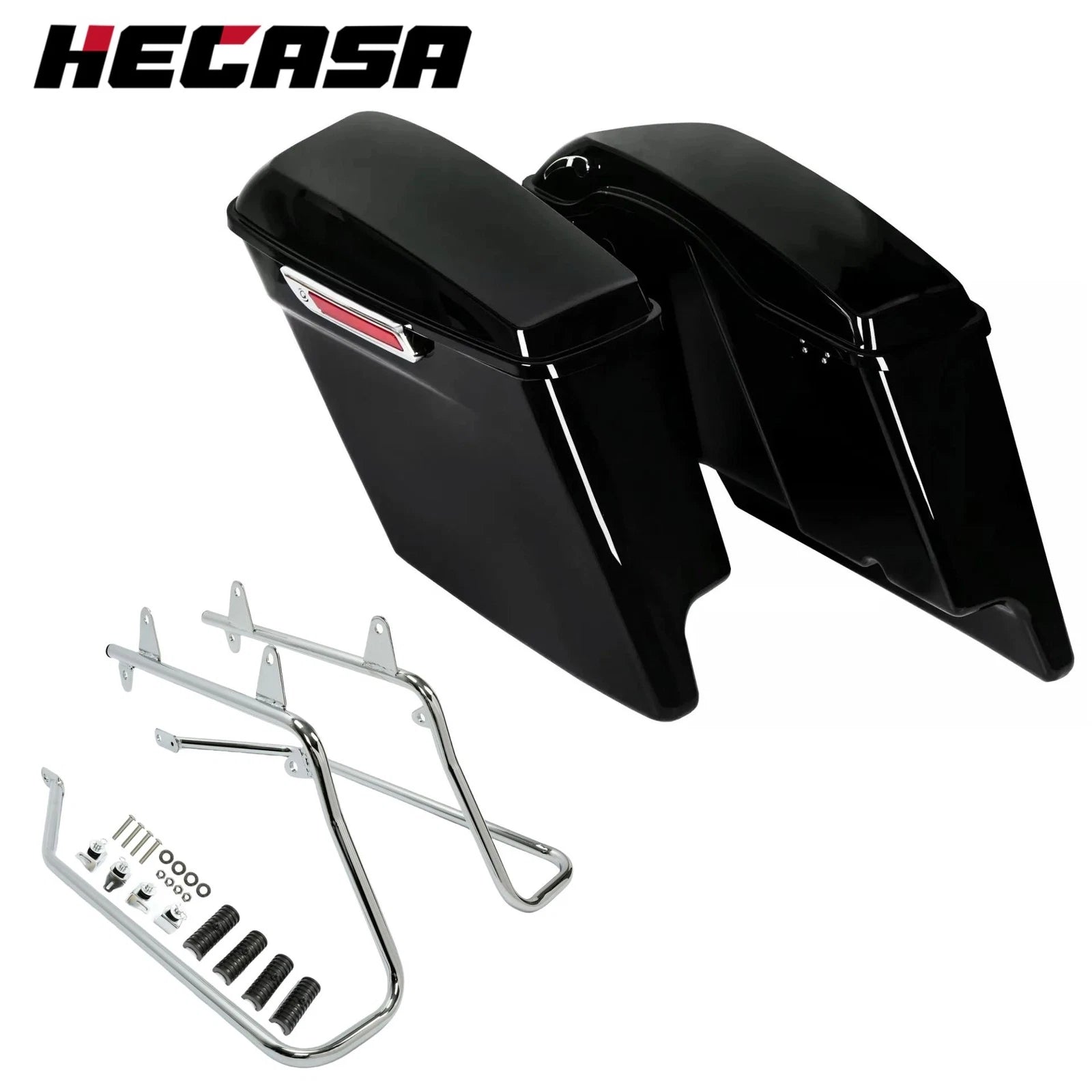 5" Stretched Saddle Bag Conversion Brackets for Harley Softail Deluxe (YYYY–YYYY)