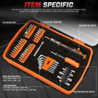 51Pcs Magnetic Screwdriver Bit Set with Organizer Box for Universal Use