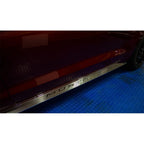 Brushed Stainless Side Skirt Overlays Replacement for Ford Mustang (2015–2016)