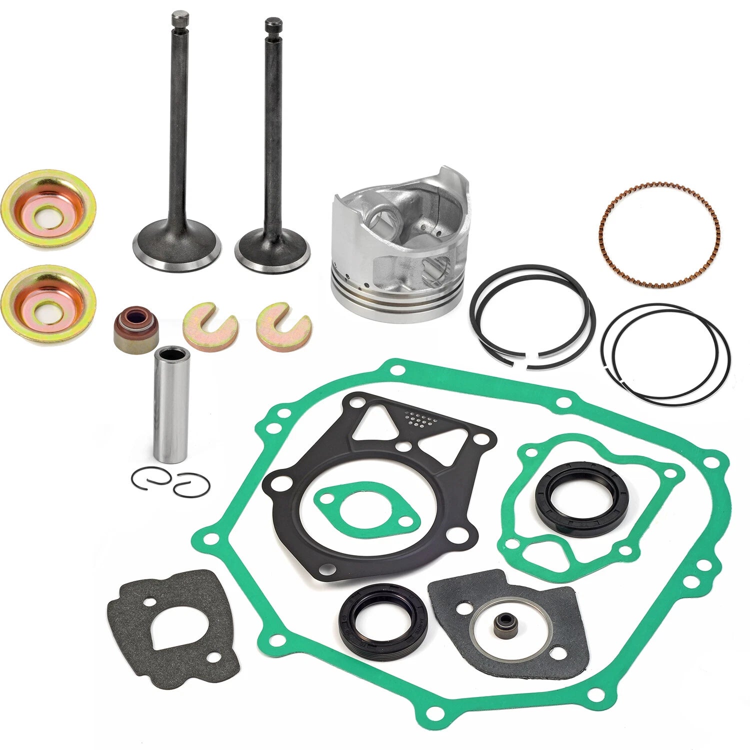 Piston Gasket Valve Rebuild Kit for Yamaha Golf Cart G2 G5 G8 G9 (1990-2006)