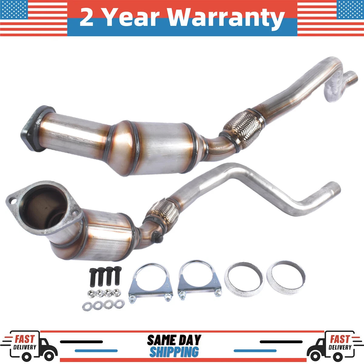 2Pcs Catalytic Converter for Dodge Magnum Charger Chrysler 300 (2005–2007)