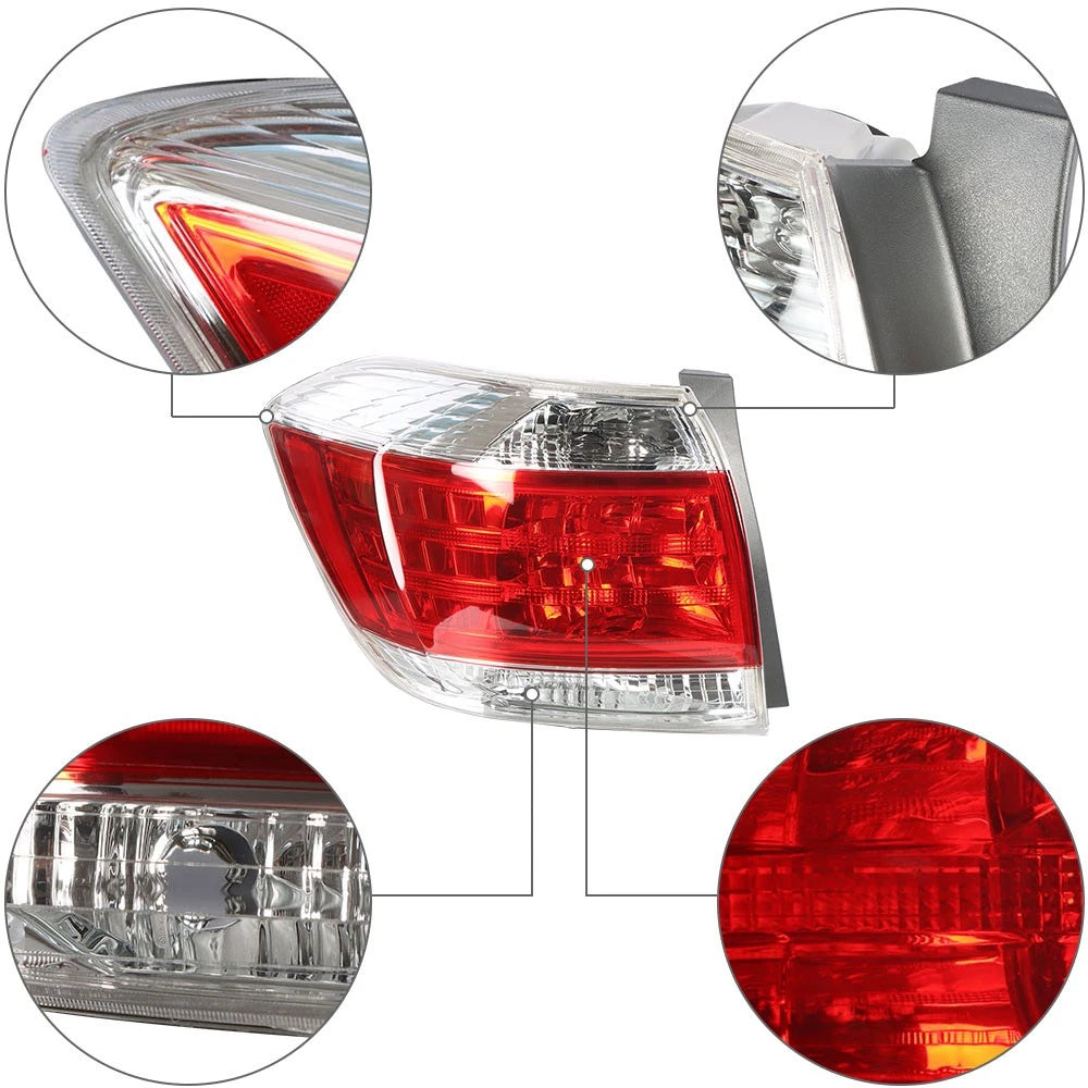 Chrome Tail Light Brake Lamp for Toyota Highlander (2011-2013)