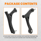 Set of 2 Front Lower Control Arms for RAM C/V Grand Caravan (2008–2020)