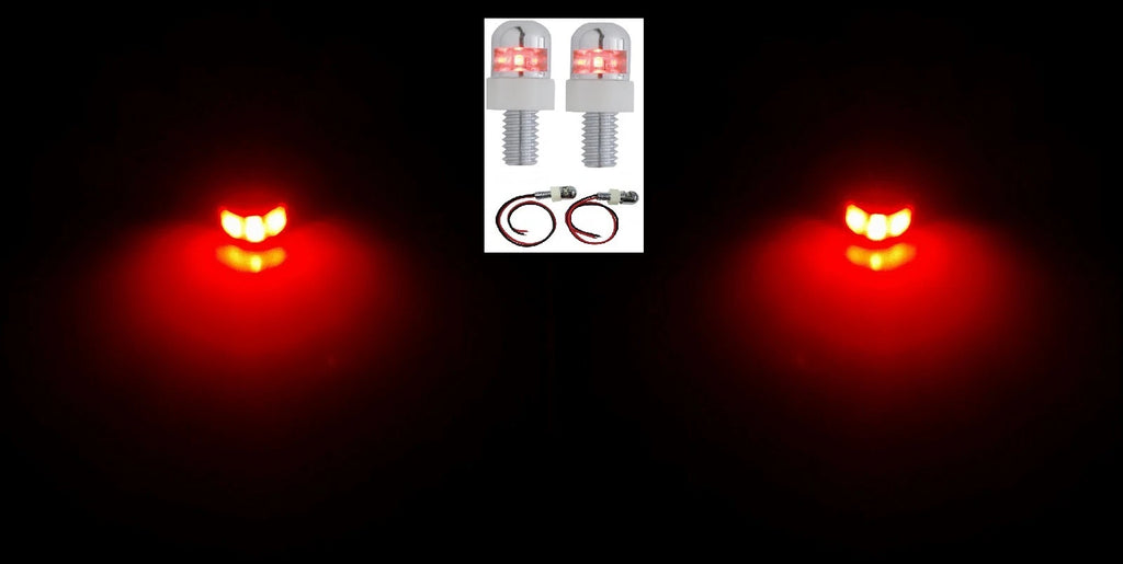 Red LED License Plate Light Fasteners Bolts for Universal Car Truck Hot Rod